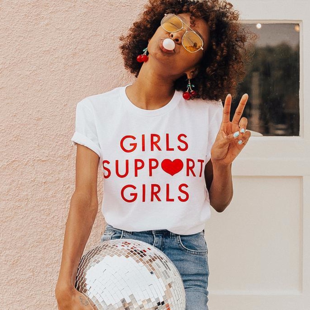 Daisy Natives Girls Support GIrls Tee in White